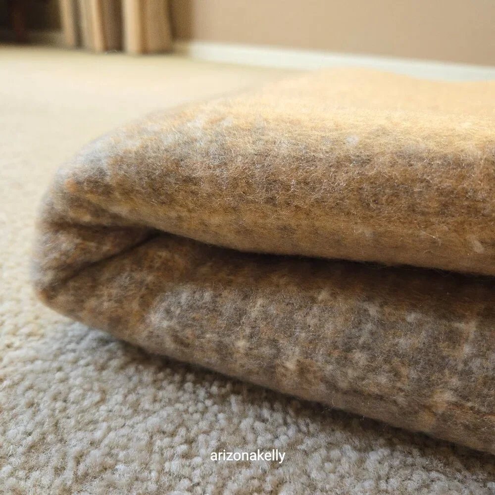 NWOT Wool Tweed Scarf Ralph Lauren Thick Tan